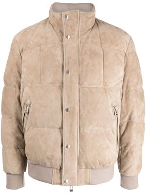 Man On The Boon. goat-suede padded jacket - Brown
