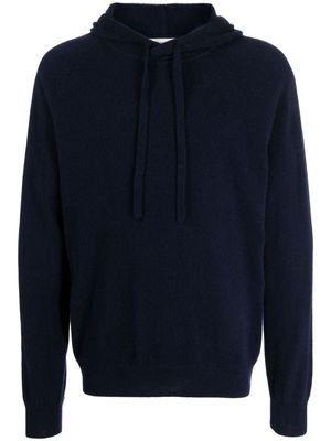 Man On The Boon. knitted cashmere hoodie - Blue