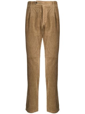 Man On The Boon. pintuck corduroy trousers - Brown