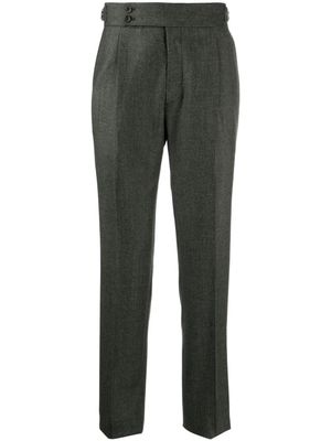 Man On The Boon. pleated mélange tailored trousers - Green