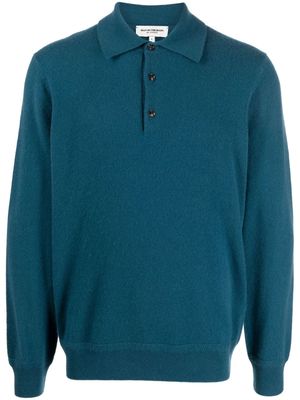 Man On The Boon. polo-collar cashmere jumper - Blue