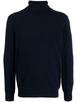 Man On The Boon. roll-neck cashmere jumper - Blue