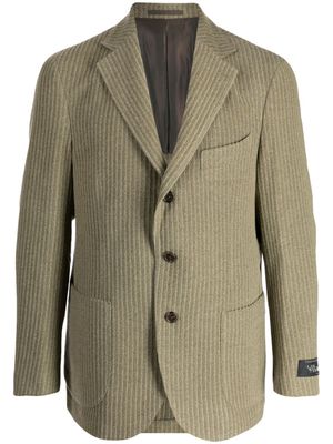 Man On The Boon. single-breasted ribbed-knit blazer - Green