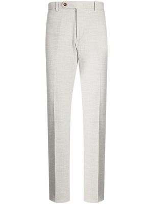 Man On The Boon. straight-leg herringbone trousers - Grey