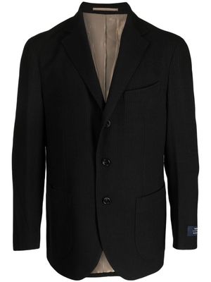 Man On The Boon. textured single-breasted blazer - Black
