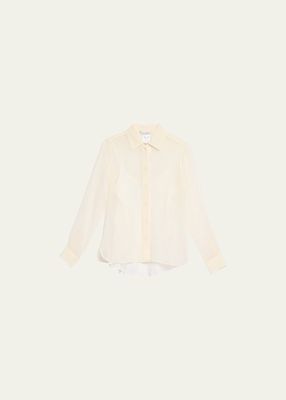 Manche Semi-Sheer Button-Front Shirt