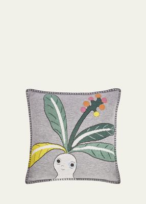 Mandrake Wool Cushion, 19.5" Square