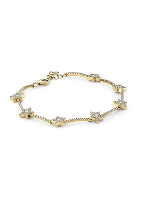 Mandy 14K Yellow Gold & Diamond Star Bracelet