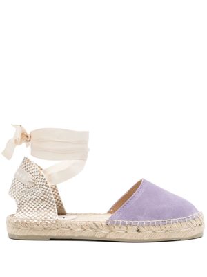 Manebi almond suede espadrilles - Purple