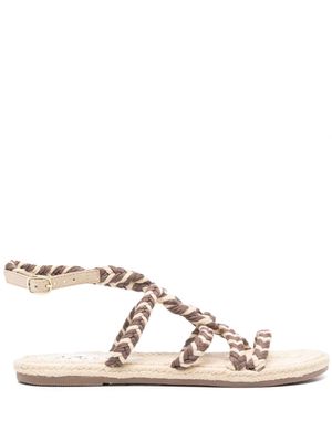 Manebi braided-straps espadrilles - Brown