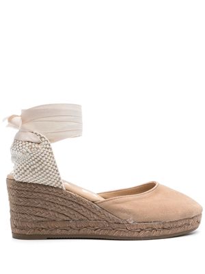 Manebi Hamptons 75mm wedge espadrilles - Neutrals