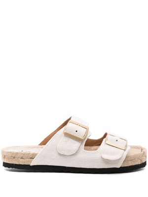 Manebi Nordic double-strap slides - White