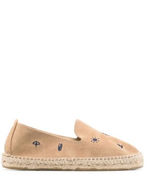 Manebi Palm Springs motif-embroidered espadrilles - Neutrals