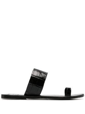 Manebi Rive Gauche leather sandals - Black