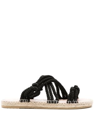 Manebi rope-detail flat sandals - Black