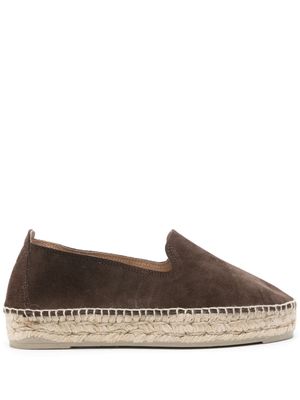 Manebi round-toe suede sspadrilles - Brown