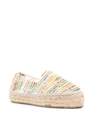 Manebi striped flatform espadrilles - Orange