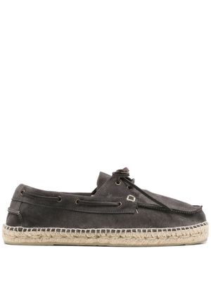 Manebi suede lace-up espadrilles - Grey