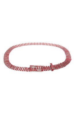 MANGO Crystal Belt in Red