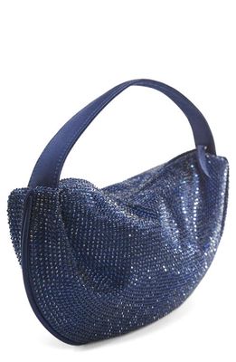 MANGO Crystal Top Handle Bag in Night Blue