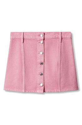 MANGO Denim Miniskirt in Bubblegum Pink