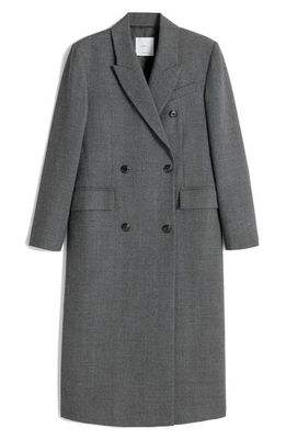 MANGO Double Breasted Coat in Grey