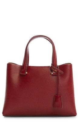 MANGO Double Compartment Faux Leather Convertible Crossbody Bag in Burgundy