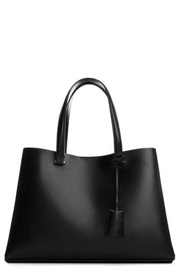 MANGO Double Compartment Shopper Bag in Black