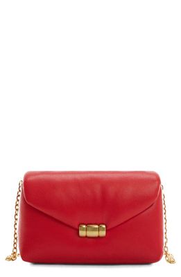 MANGO Envelope Faux Leather Crossbody Bag in Red