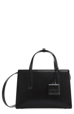 MANGO Faux Leather Shopper Bag in Black