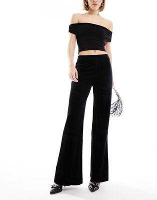 Mango flare pants in black