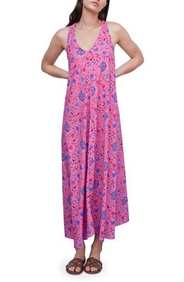 MANGO Floral Maxi Dress in Pink
