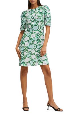MANGO Floral Print Dress in Green