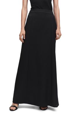 MANGO Flowy Maxi Skirt in Black