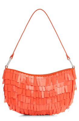 MANGO Fringe Top Handle Bag in Orange