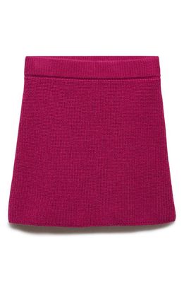 MANGO Knit Miniskirt in Purple