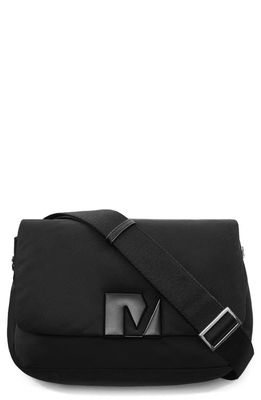 MANGO Logo Crossbody Bag in Black