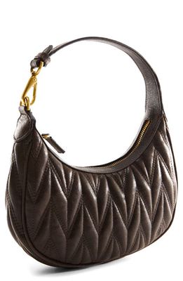 MANGO Quilted Faux Leather Convertible Shoulder Bag in Brown