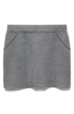 MANGO Sweater Miniskirt in Dark Heather Grey