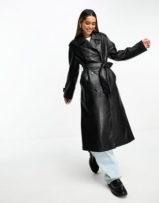 Mango trench coat in black