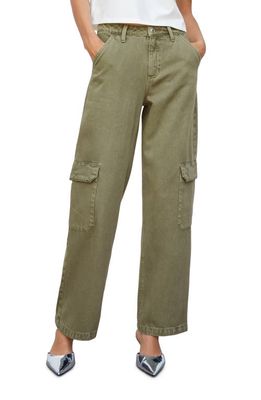 MANGO Wide Leg Cargo Jeans in Khaki