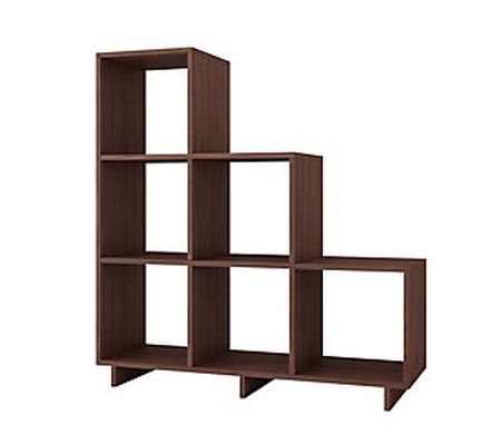 Manhattan Comfort Cascavel Stair Cubby with 6 C ube Shelves