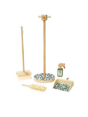 Manhattan Toy 5-Piece Wooden Pretend Housekeeping Cleaning Set - Brown - Brown