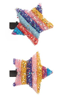 Manière Assorted 2-Pack Rainbow Star Hair Clips in Multi
