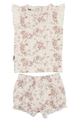 Manière Blooming Baby Sleeveless Top & Shorts Set in White