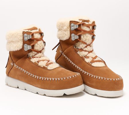 Manitobah Muk Luks Suede Lace Up Boots-Pacific Hiker