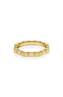 ManLuu Doudou Narrow Diamond Ring in Yellow Gold