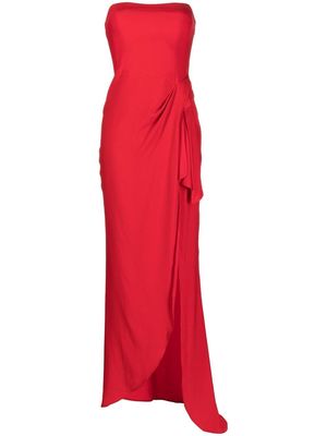 MANNING CARTELL asymmetrical strapless gown - Red