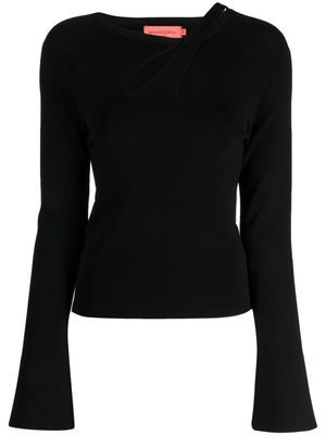 MANNING CARTELL Future Patch cut-out jumper - Black