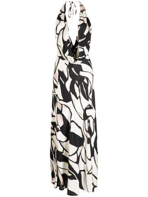MANNING CARTELL Gardenia abstract-pattern halterneck dress - Multicolour